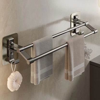 Self-Adhesive Two Layer Towel Holder Bathroom Towel Rack