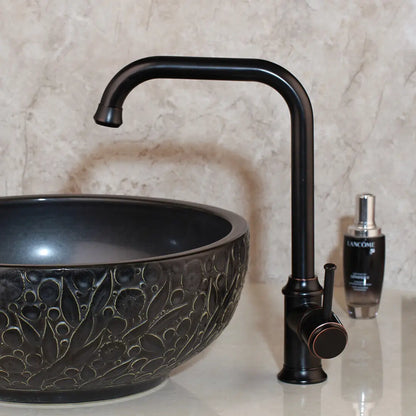 Kemaidi Antique Brass Handle Bathroom Faucets Mixer Tap