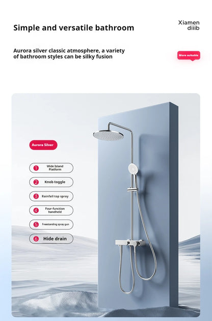 Diiib Large Panel Rain Shower Stainless Steel Combination