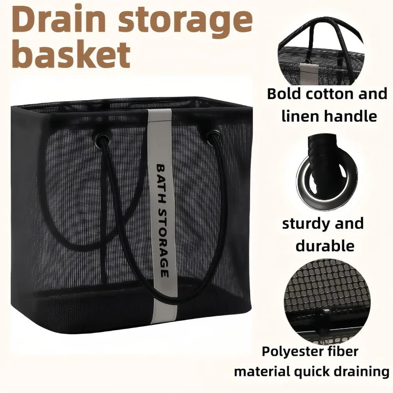 Large Mesh Shower Caddy Wide Mouth Quick Dry