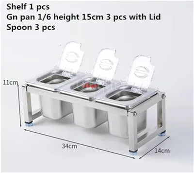 Stainless Steel Transparent Gn Pans Visible Food Exhibition
