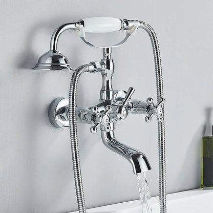 Retro Antique Brass Black Bronze Bathtub Shower Faucets