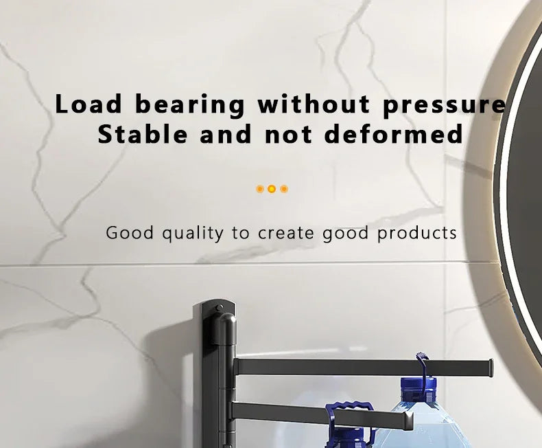 Bathroom Towel Rack Rotatable Towel Holder Rotatable Stainless