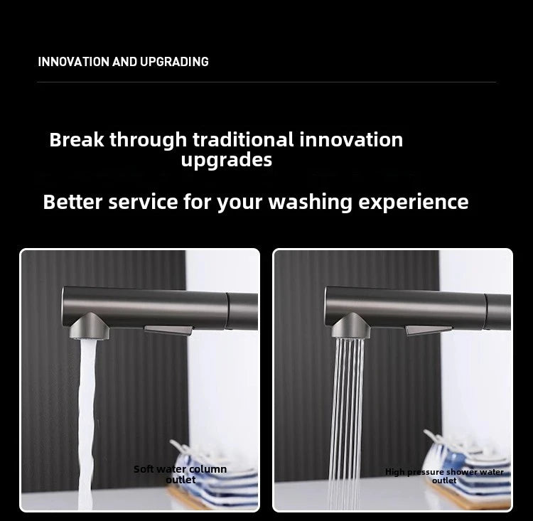 Touch On Pull Out Sink Faucet Stainless Steel