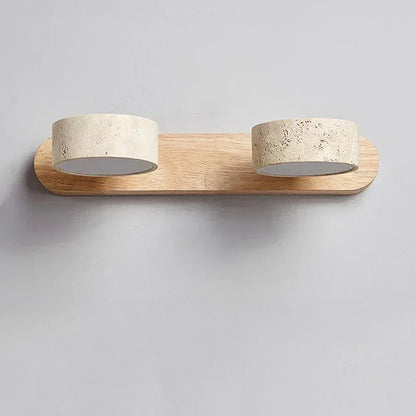 Rotatable Led Vanity Mirror Light Wabi Sabi Travertine