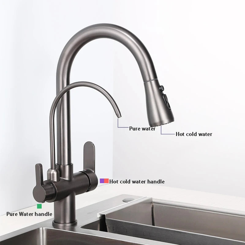 Touch On Filtered Faucet Three Ways Cold Drinking