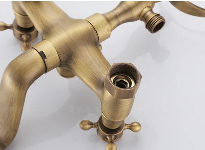 Antique Bathroom Bathtub Showet Faucet Copper Black Shower