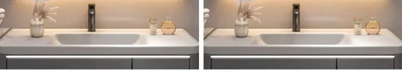 Modern Solid Wood Smart Bathroom Mirror Cabinet Light