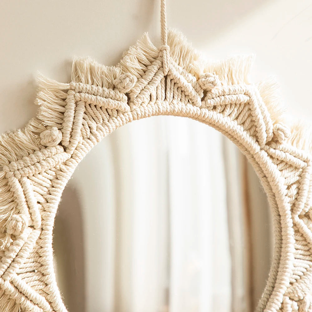 Wall Mirror Macrame Decorative Mirrors Boho Decor Wall