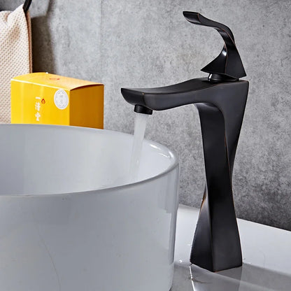 Design Basin Faucet Black Chrome Bathroom Sink Faucet