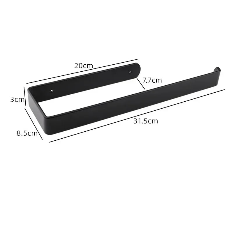 Towel Holder Bathroom Rack Bar Golden Roll Paper