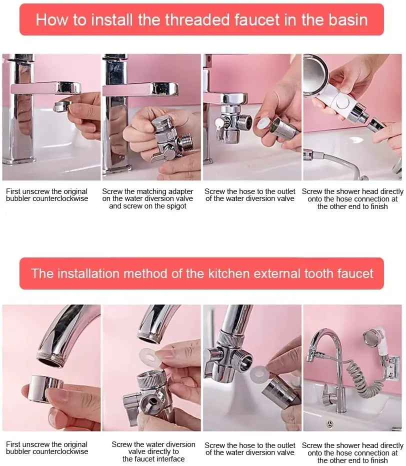 Shower Faucet Hose Handheld Shower Head Spray Tap