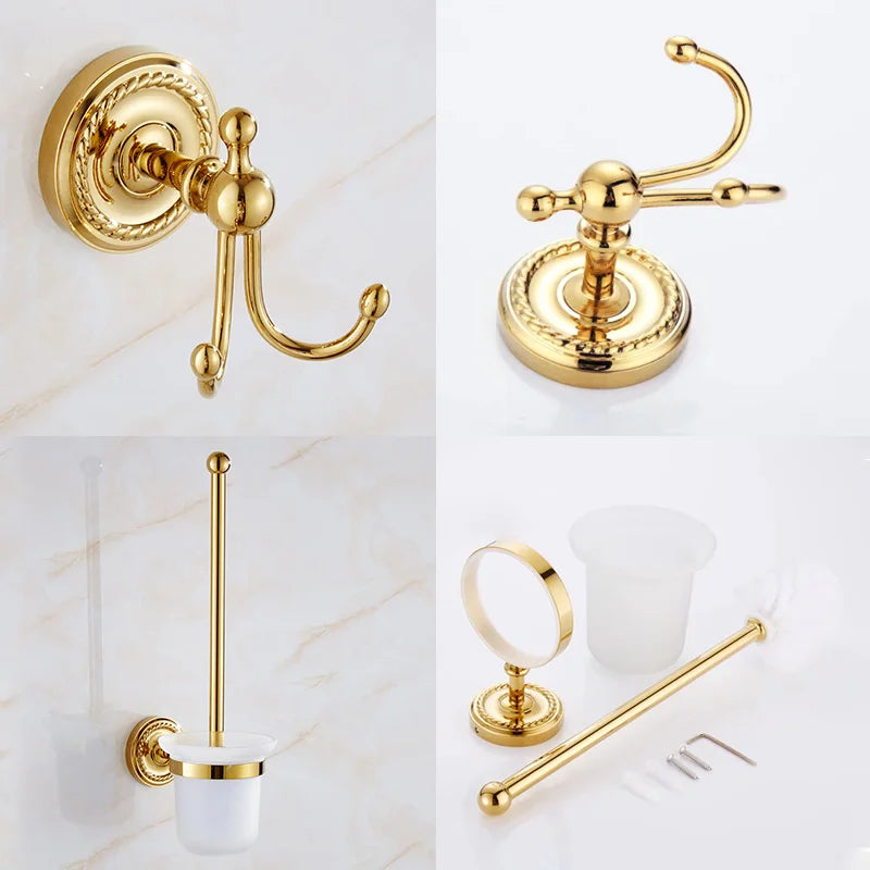 Gold Bath Hardware Bathroom Shelf Soap Dish Toilet