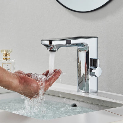Smart Sensor Basin Faucet Digital Display Screen Cold