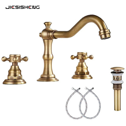 Widespread Bathroom Sink Faucet Hole Deck Mounted Dual