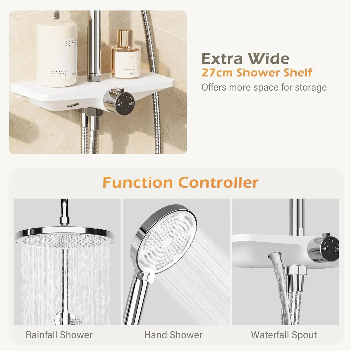Bathroom Shower System Sets Without Tap Stainless Steel
