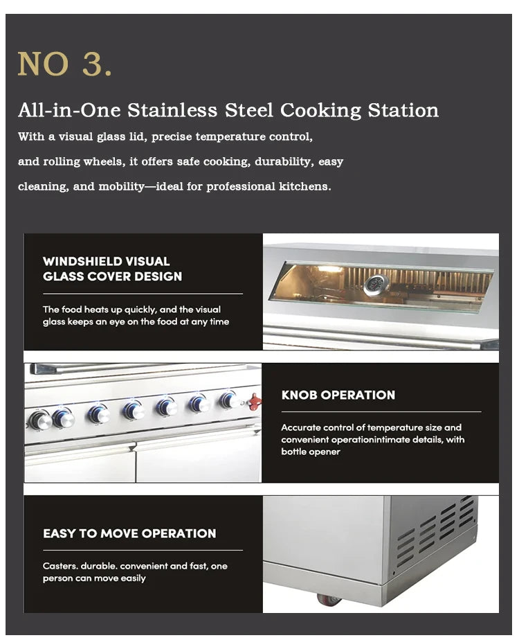 Stainless Steel Outdoor Bbq Fridge Grill Cooktop Sink
