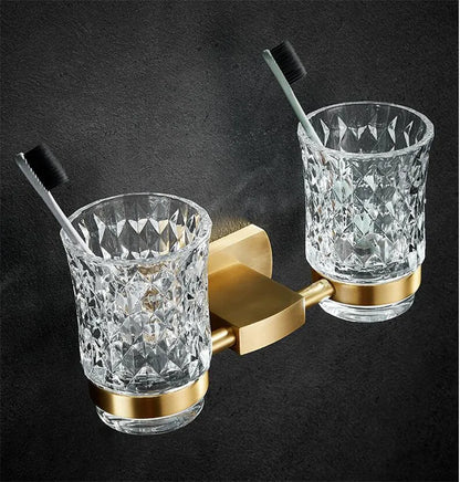 Brushed Gold Bathroom Towel Rack Paper Holder Toilet