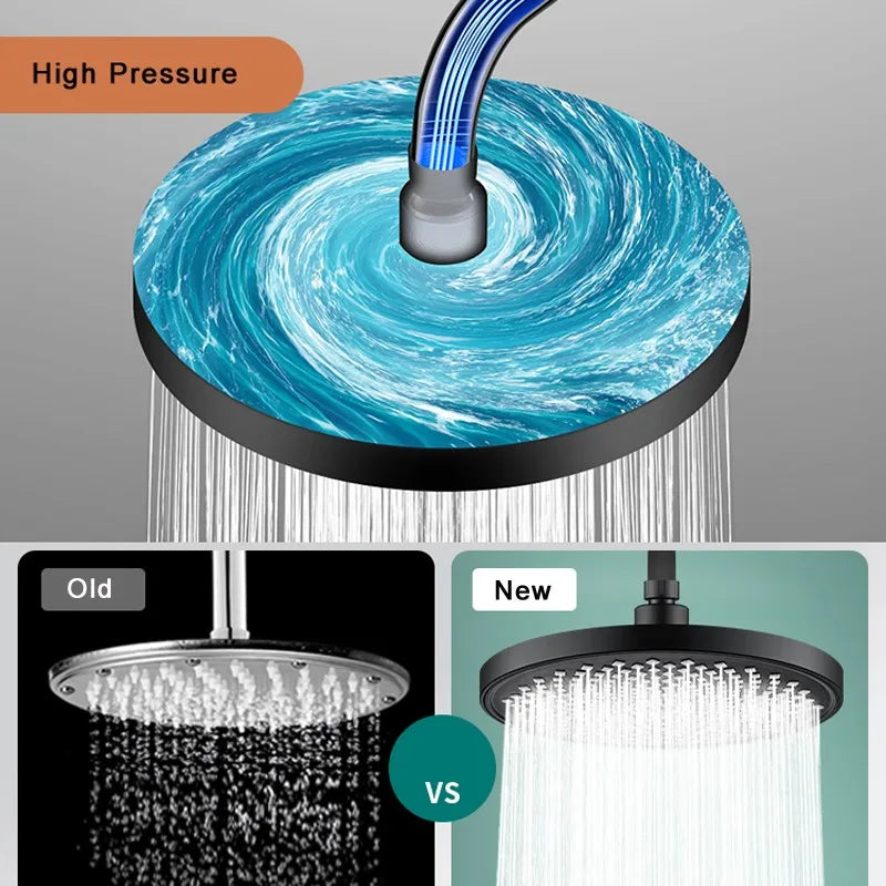 9/10 Inch 360 Swivel Rain Shower Head Internal