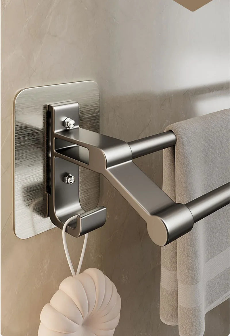 Self-Adhesive Two Layer Towel Holder Bathroom Towel Rack