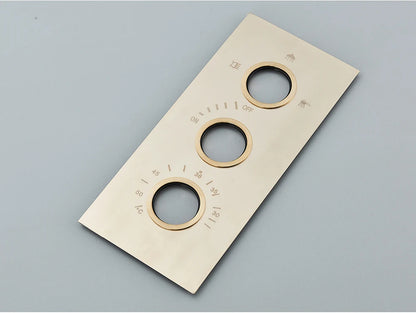 Brushed Gold Thermostatic Shower Mixer Valve Brass 3-Ways