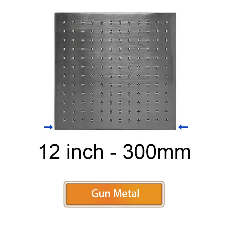 Brass Square Rain Shower Head Quality Bathroom Bath