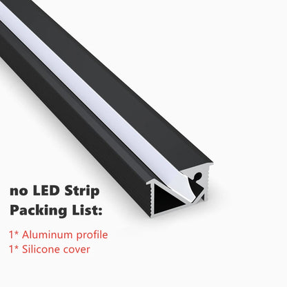 Ultra-Thin Hidden Recessed Cabinet Bar Light 45 Degree