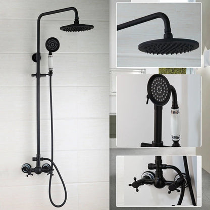 Kemaidi Bathroom Black Shower Wall Mounted Rainfall Shower
