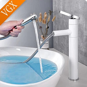 Vgx Luxury Gold Bathroom Faucets High Basin Mixer