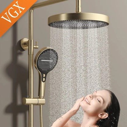 Vgx Gold Shower System Bathroom Shower Faucet 3-Way