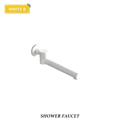 Brass Brushed Gold Mixer Faucet Wall-Mounted Round Square