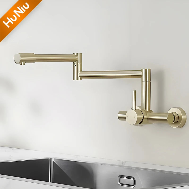 Huniu Folding Faucet Stainless Steel 304 Foldable Faucet