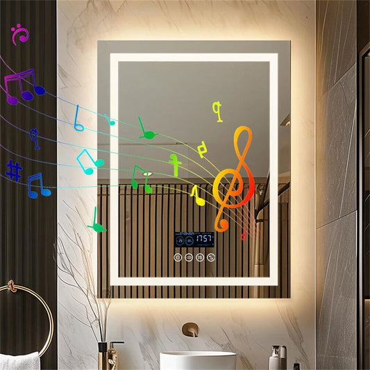 Smart Led Bathroom Mirror Rectangle Wall Mount Mirror