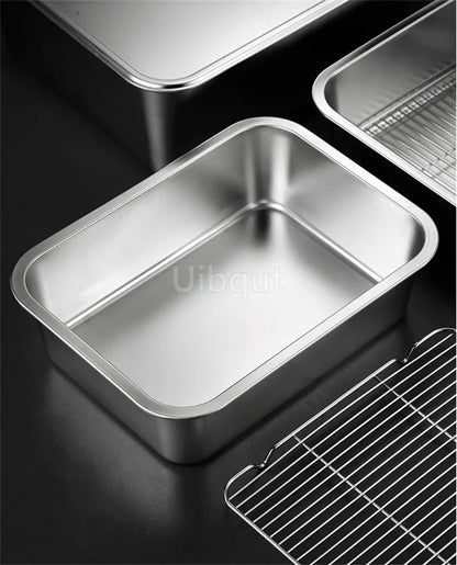 Deep Square Plate Basin Rack Pallet Stainless Steel