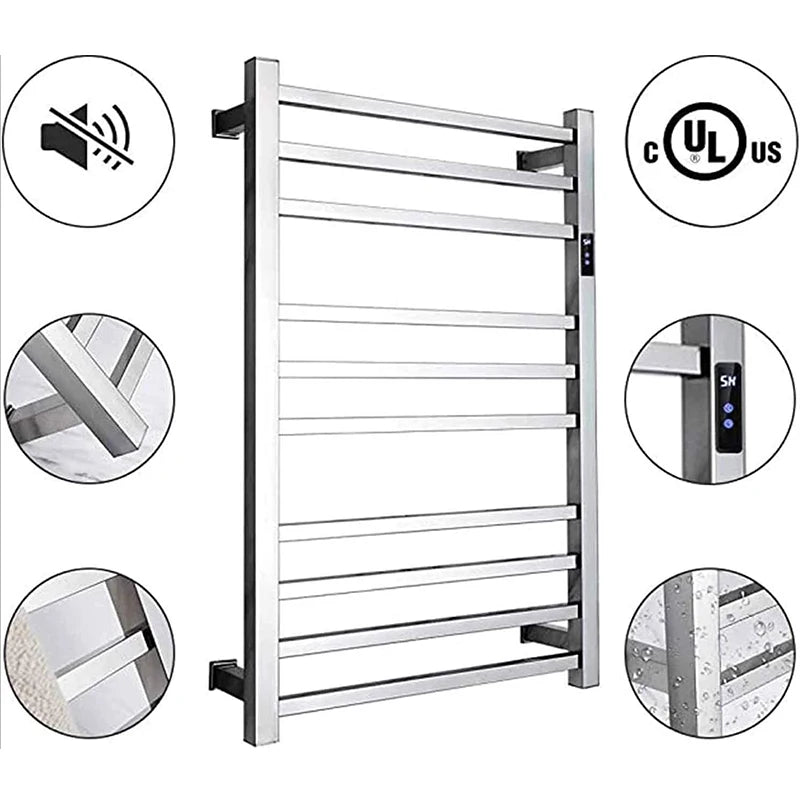 Oxg Towel Warmer Built-In Timer Wall Mounted Electric