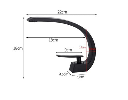 Basin Faucet Modern Bathroom Mixer Tap Black Gold