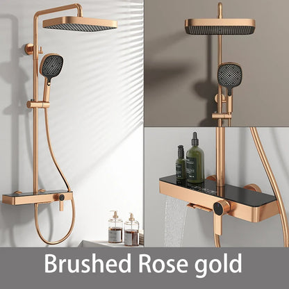 Orange Piano Bathroom Shower Waterfall Bathroom Mixer Faucets