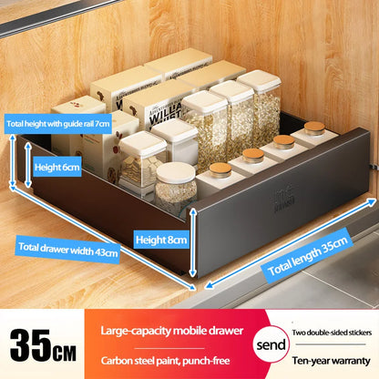 Under-Sink Cabinet Drawer Slide Pull-Out Draining Shelf