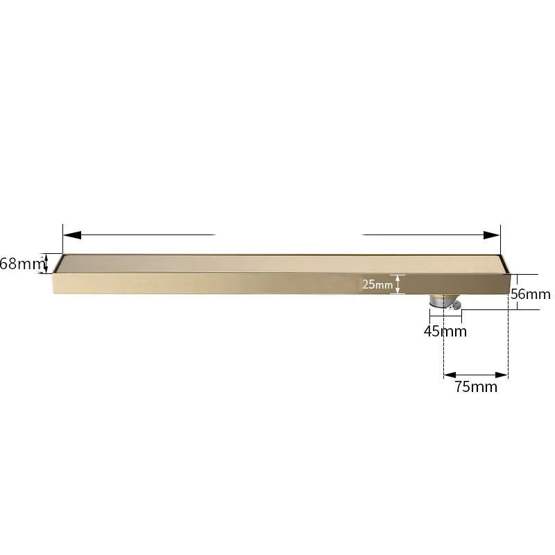 600 To 1000mm Black/Gold/Gunmetal Gray Long Strip Floor
