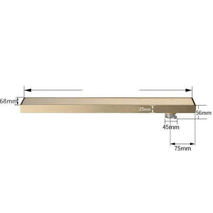 600 To 1000mm Black/Gold/Gunmetal Gray Long Strip Floor