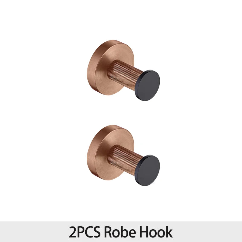 Rose Gold Bathroom Hardware Towel Bar Rack Shelf
