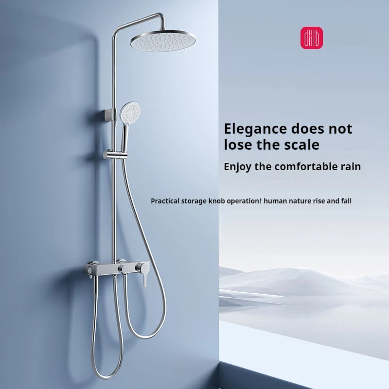 Diiib Large Panel Rain Shower Stainless Steel Combination