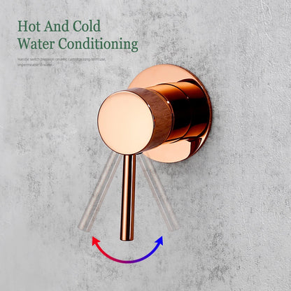 Bathroom Faucet Rose Gold Shower Wall Mounted 8/10/12