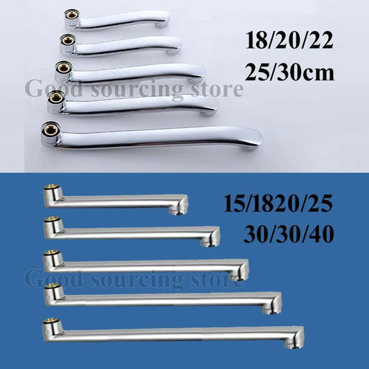 18/20/22/25/30/35/40cm Stainless Steel Faucet Extension Pipe