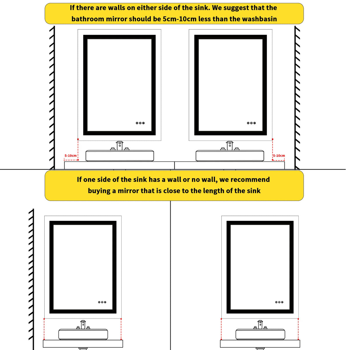 Led Bathroom Vanity Mirror Gold Frame Front Lighted