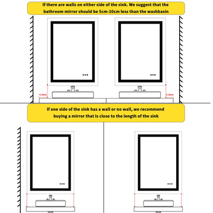 Led Bathroom Vanity Mirror Gold Frame Front Lighted