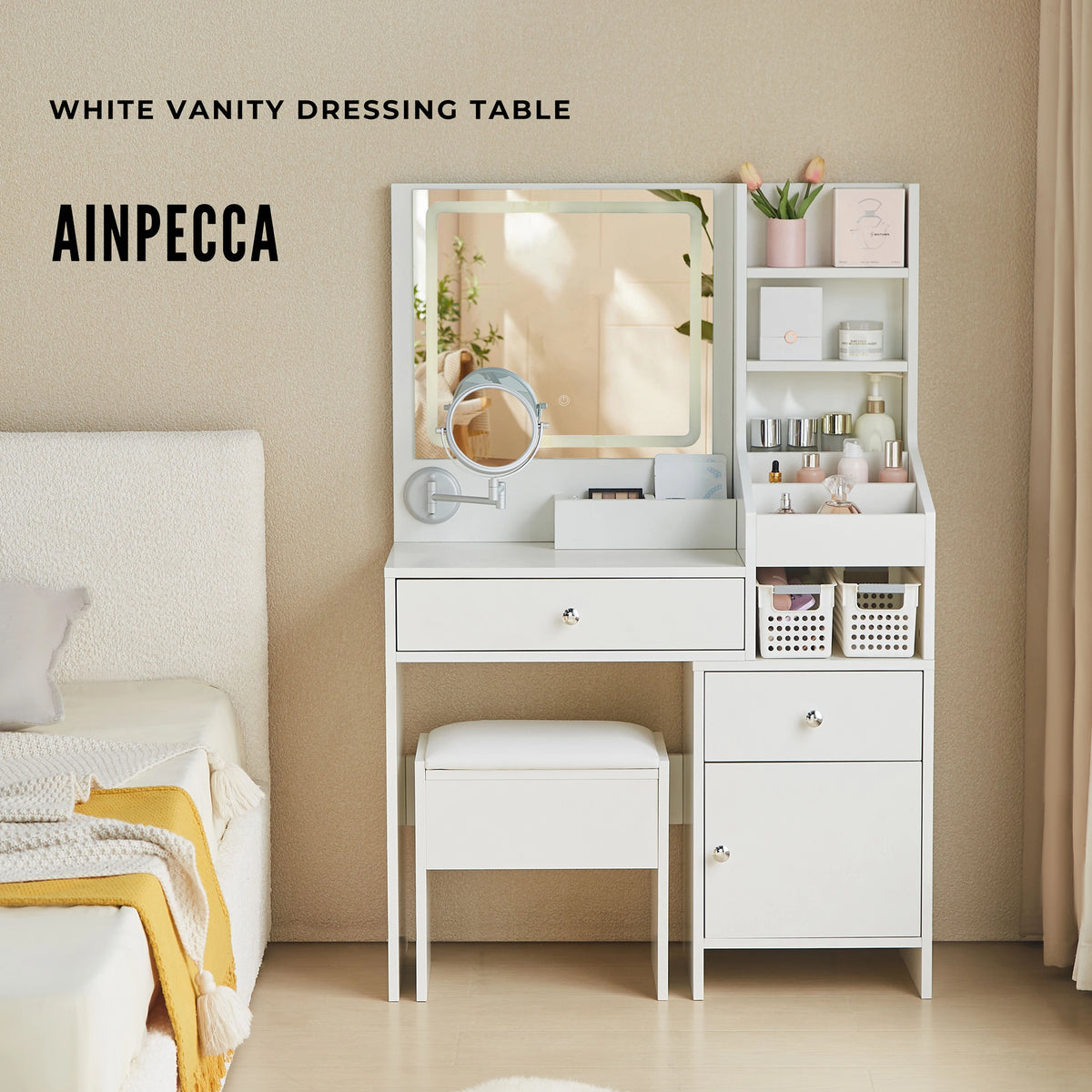 Ainpecca Dressing Table Led Lights Vanity Desk Led