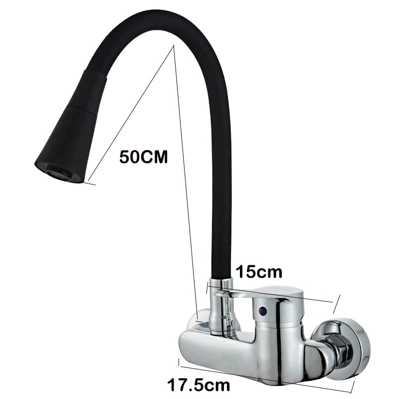 Wall Mounted Faucet Mixer Sink Faucet 360 Degree