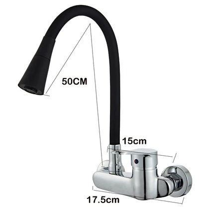 Wall Mounted Faucet Mixer Sink Faucet 360 Degree