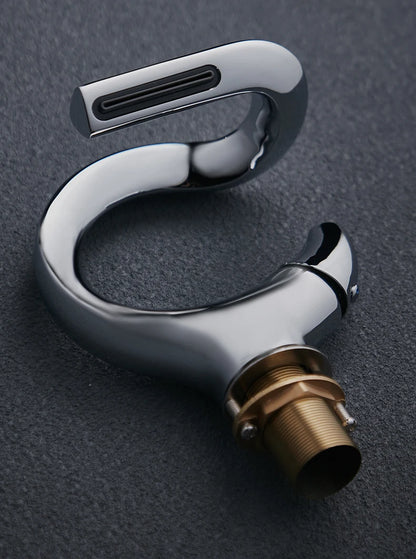 Design Basin Faucet Brass Bathroom Basin Waterfall Cold